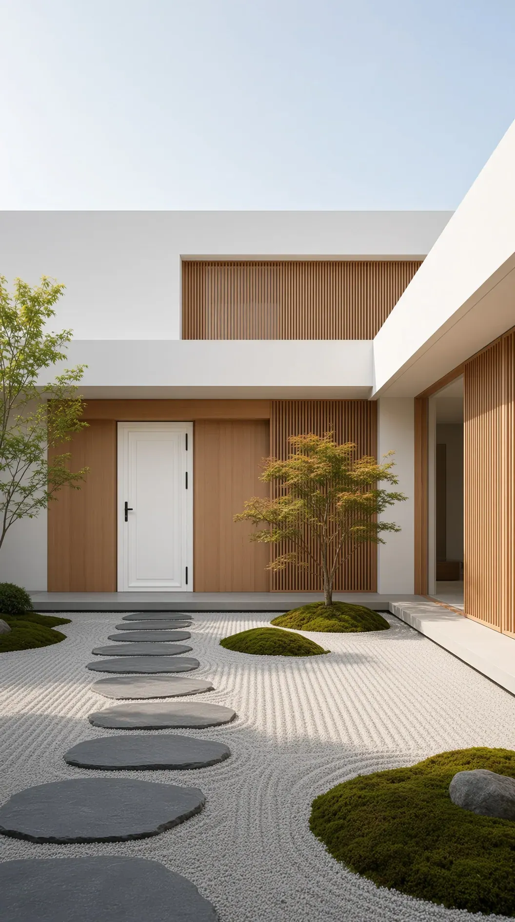 Linea aluminum door in a residential entrance